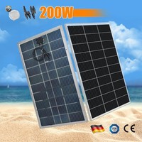 195W 12V Bifaziale Solarpanel Glas 200W Solarmodul Mono FüR Solaranlage Boote De