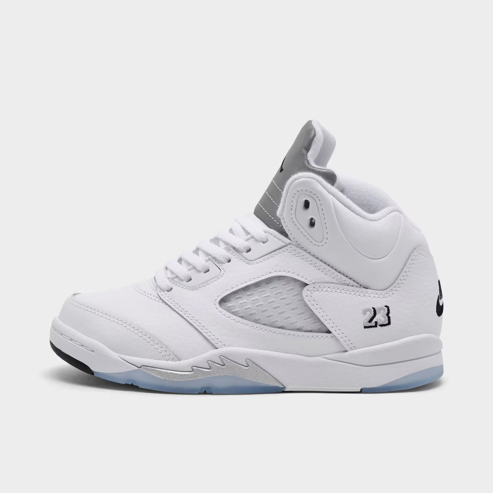 PS Air Jordan Retro 5 Basketball Shoes White/Metallic Silver/Black HQ7979 103