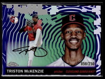 2025 Topps Chrome Platinum Vibrations Refractor Triston McKenzie /250