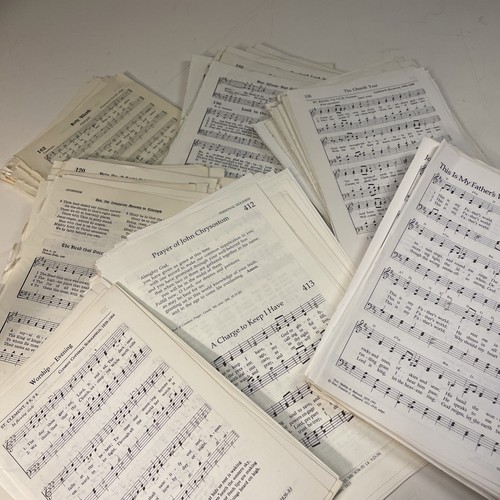 100 Old Church Music Pages – Christian Hymns crafting junk journal wedding