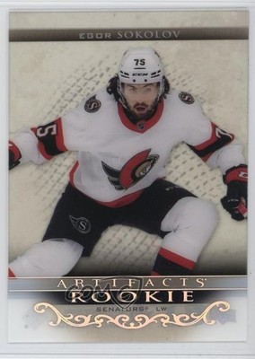 2022-23 Upper Deck Artifacts 2021-22 Update Clear Cut Rookies Egor Sokolov 17p7