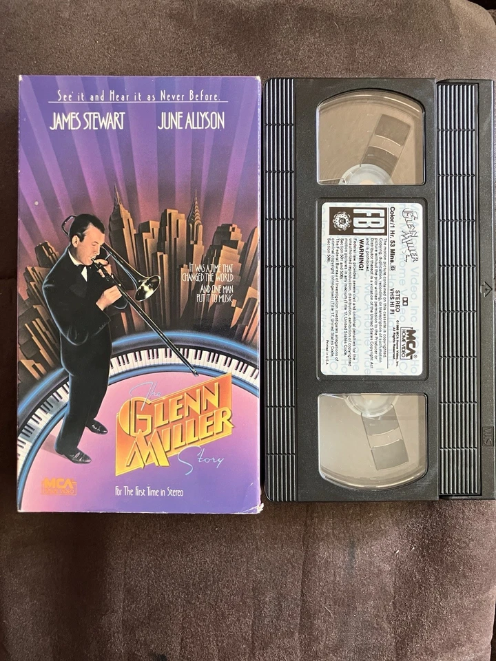 1986 The Glenn Miller Story 1953 VHS Tested Foto 3 de 4