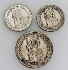 Switzerland Silver Coins 1907 1908 1914    -  96788