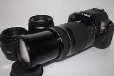 Near Mint Canon Kiss X10 StandardTelephotoSingle Focus Triple Lens Set 59