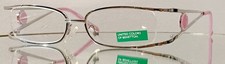 UNITED COLORS OF BENETTON BB02501 08/05 Eyeglasses SILVER New Metal 42-13 Kids