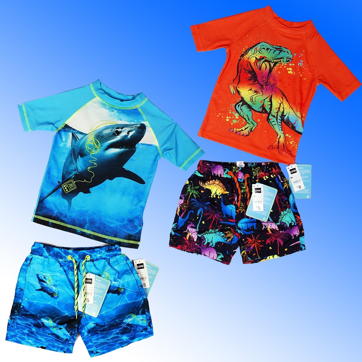 ex Dunnes Top Sunsuit UV Protection Top Shorts Set Sun Suit