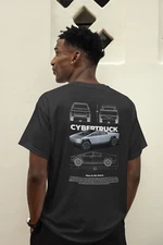 Cybertruck Fan Art T-Shirt Tesla EV Futuristic Truck Graphic Unisex Tee