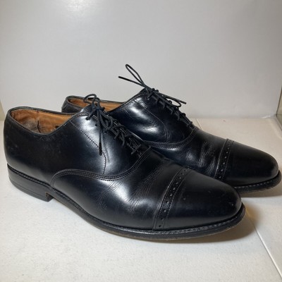 Allen Edmonds Byron Cap Toe Oxfords Men\'s Size 10 D Made In USA Quarter Brogue Allen Edmonds Byron Cap Toe Leather Oxford Dress Shoes Black  main image 4