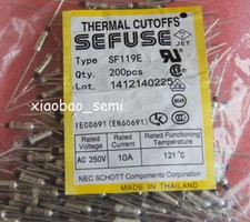 20PCS SF119E SEFUSE Cutoffs NEC Thermal Fuse 121 C 121 Degree 10A 250V