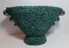 Vaso Ceramica DERUTA Design anni 30 Italy Bicchioni Cima Gio Ponti era cm 23x36