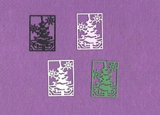 TREE WITH SNOWFLAKES die cuts scrapbook cards