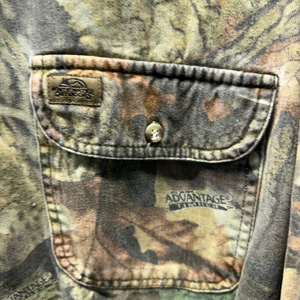 Camisa de agua blanca para mujer mediana marrón camuflaje chino lona algodón damas Foto 4 de 4