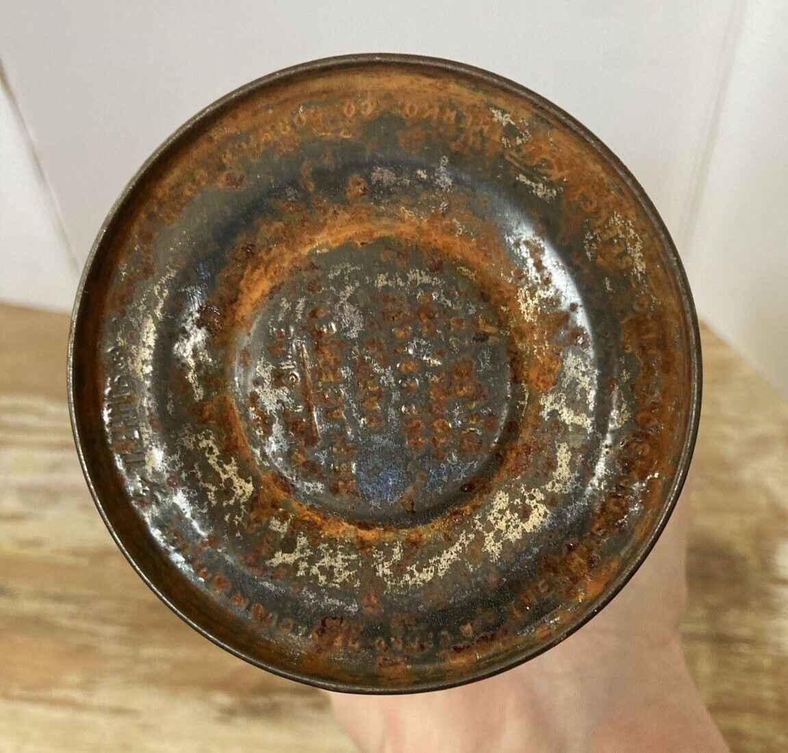 Vintage Thermos brand faux wood grain design clean glass interior 1970's
