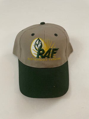 RAF Sustainable Farming Embroidered Graphic Gray Baseball Hat One Size