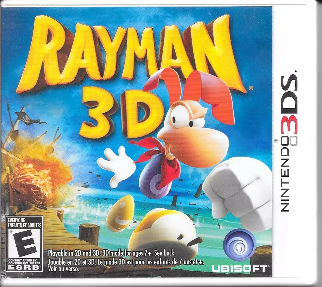 RAYMAN 3D-Nintendo 3DS-NO GAME-CASE & ARTWORK-FREE SHIP IN