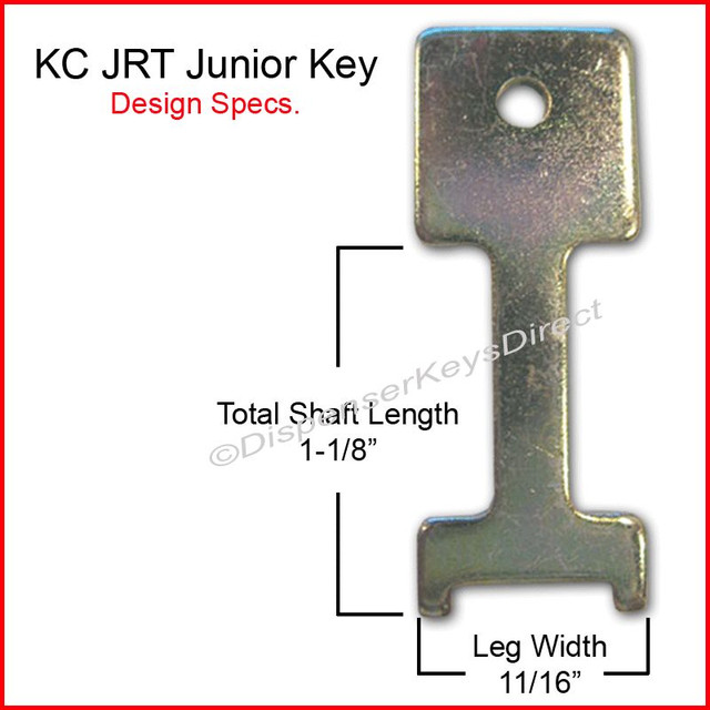Kimberly Clark 770371 JRT Jr. Key for Jumbo Toilet Tissue Dispensers