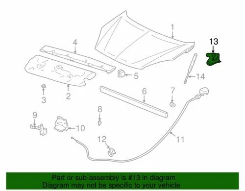 Genuine GM 2002-2007 Buick Rendezvous CX CXL Ultra Hinge Hood Assembly 10372455 — 第 2/2 张图片