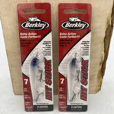 Berkley Hit Stick Jerkbait Size 7 GHOST WHITE Trolling Walleye Bass Lure