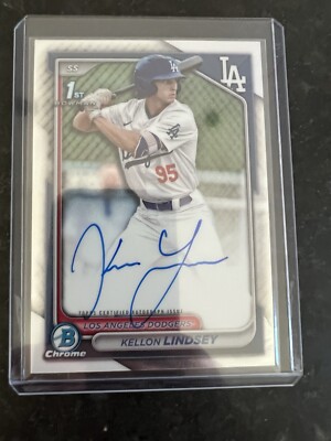 Kellon Lindsey 2024 Bowman Draft 1st On Card Auto LA Dodgers | eBay