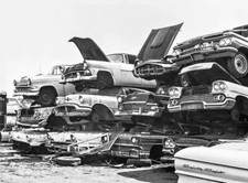 1950s  Ford Dodge Buick 5658.59 Chevrolet Junk Cars 5x7 Reprint