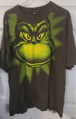 Vintage 2001 Dr. Seuss The Grinch Tshirt Size 3XL Green
