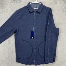 Johnnie O Notre Dame Shacket Men Medium Blue Jacket NEW