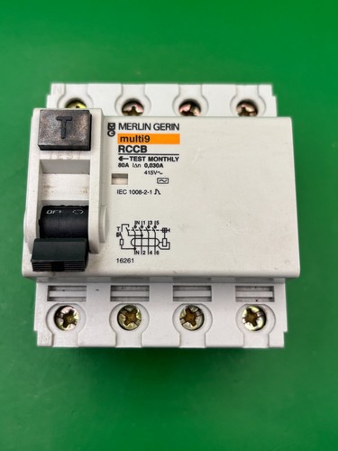 Merlin Gerin 16261 80A 30mA 4 Pole 3 Phase RCD - 第 1/4 張圖片