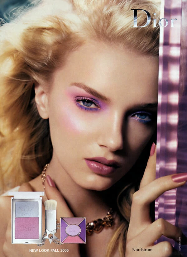 2005 Dior Lily Donaldson fard à paupières fard à paupières maquillage yeux 1 page PUBLICITÉ MAGAZINE