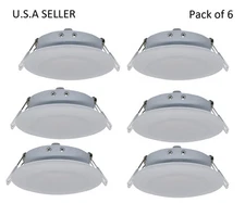 Facon 6pcs RV LED 4.5inch 12V Recessed Interior Ceiling Down Lighting Fixture