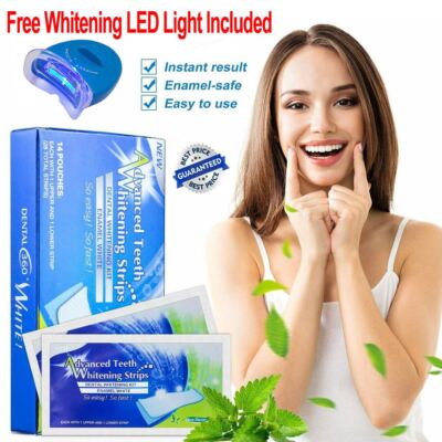 Professional Strength Enamel Safe LED Advanced Teeth Whitening Strips 28 Count