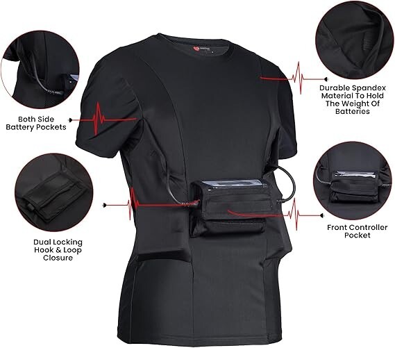 LVAD HeartWare Women’s T-Shirt – Black Comfortable LVAD Wear For Heartmat, S-4XL