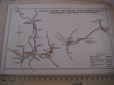CYMMER TREHERBERT CAERAU BARGOED DERI PENALLTA PONTLLANFRAITH RAILWAY MAP 1915