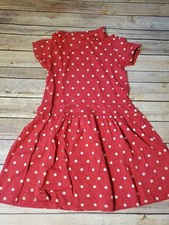 Tea Collection Girls 7 Red Polka Dot Dress Vguc