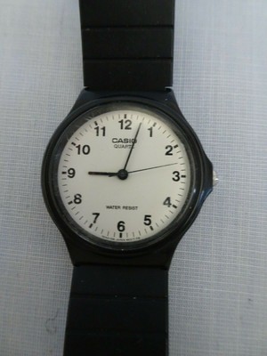 Casio MQ-24 1330 Classic Casual White Dial Black Strap 34mm Wrist Watch WORKING 79767223823 | eBay