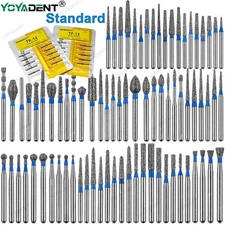 Dental FG Diamond Burs 1.6MM Standard Grit Round End Taper Football Flame Pear