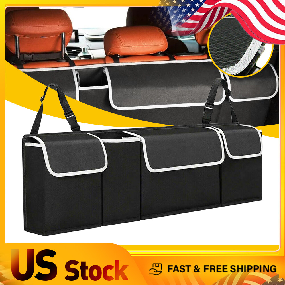 Car Trunk Oxford Organizer Interior Accessories Storage Back Bag Seat 4 Pocket