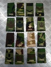Genuine British Army PWRR Princess of Wales' Royal Regiment Rank Slide Assorted 