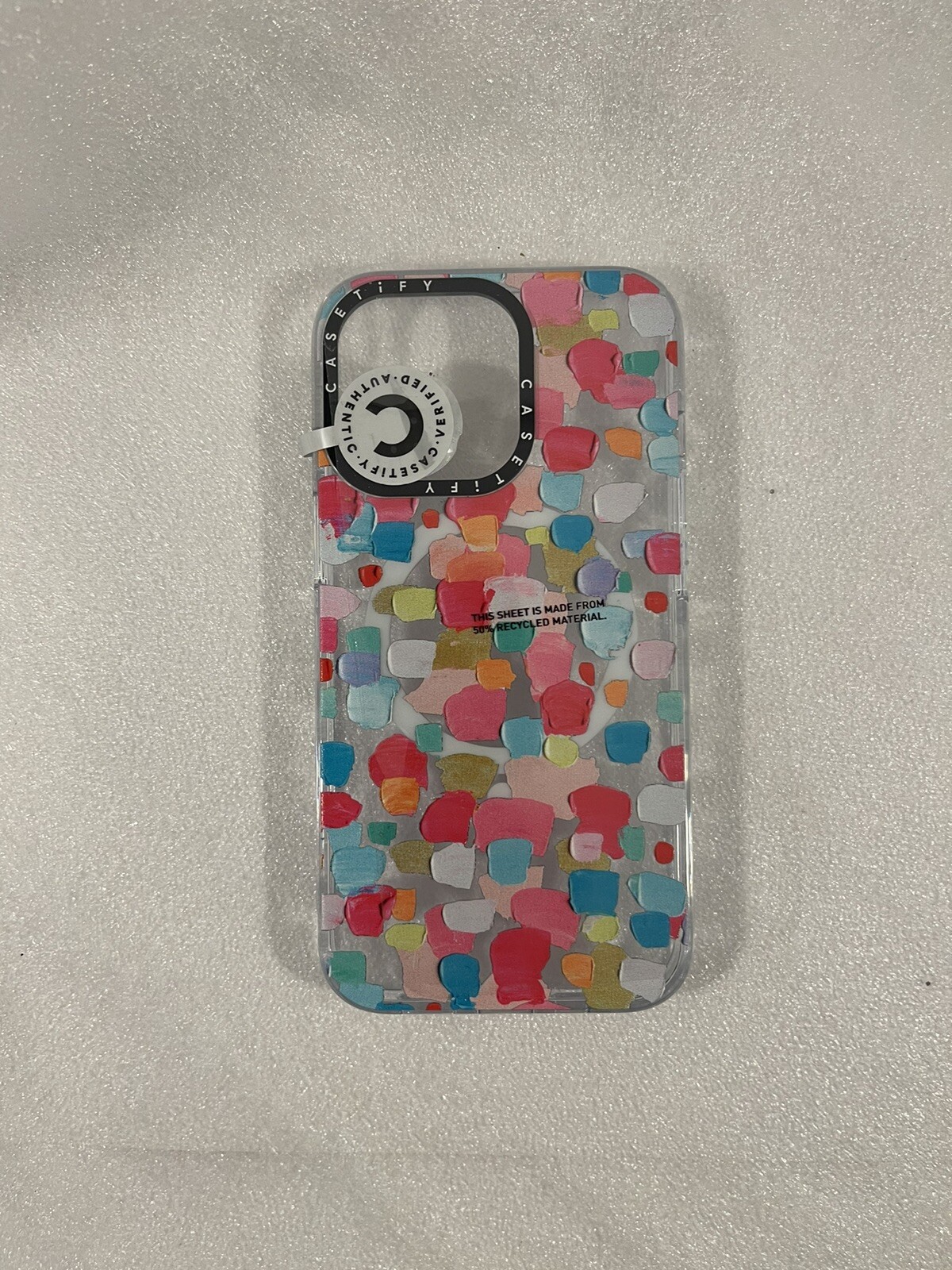 CASETiFY Magenta Confetti Clear MagSafe Case for iPhone 13 Pro-image