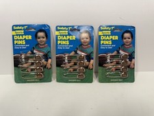 Vtg Sports Diaper Pins FOOTBALL Safety First 1993 Baby Stainless Steel