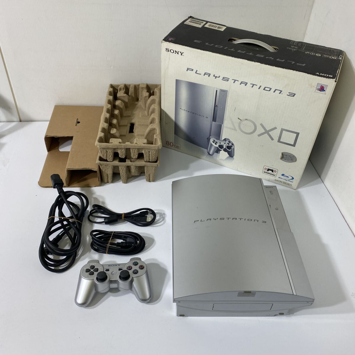 SONY PLAYSTATION3 PS3 80GB Satin Silver CECHL00 Game Console SONY PLAYSTATION3 PS3 80GB Satin Silver CECHL00 Game Console