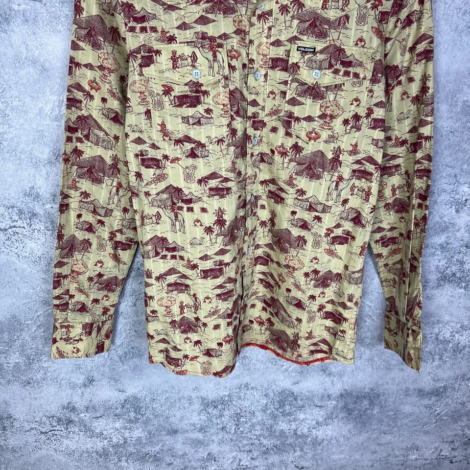 Men’s Volcom Shirt Long Sleeve Multicolor Cotton Size XS - Image 3 of 4