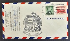 1959 United States Airmail Ship Cover 2 stamps cd USS Edisto-Shakleton Base