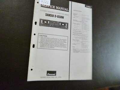 Original Service Manual Schaltplan Sansui D-65BW
