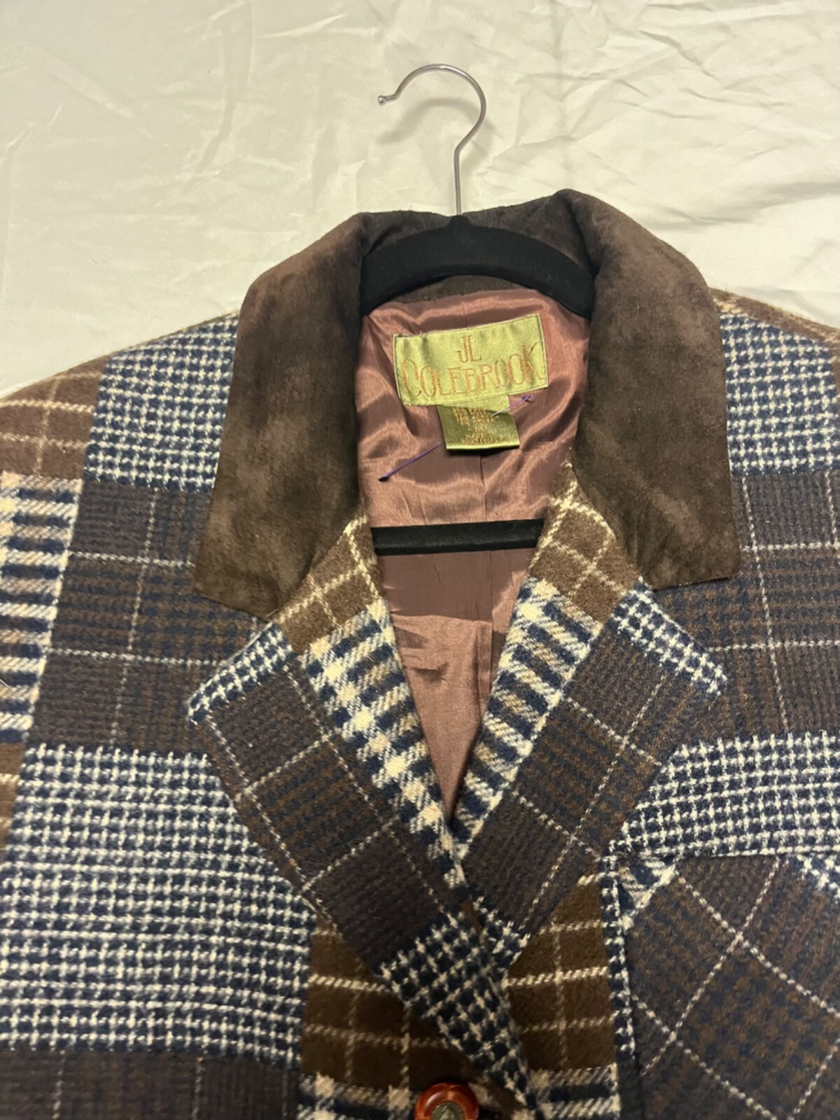 Vtg JL Colebrook Medium Jacket Patchwork Long Sle… - image 7