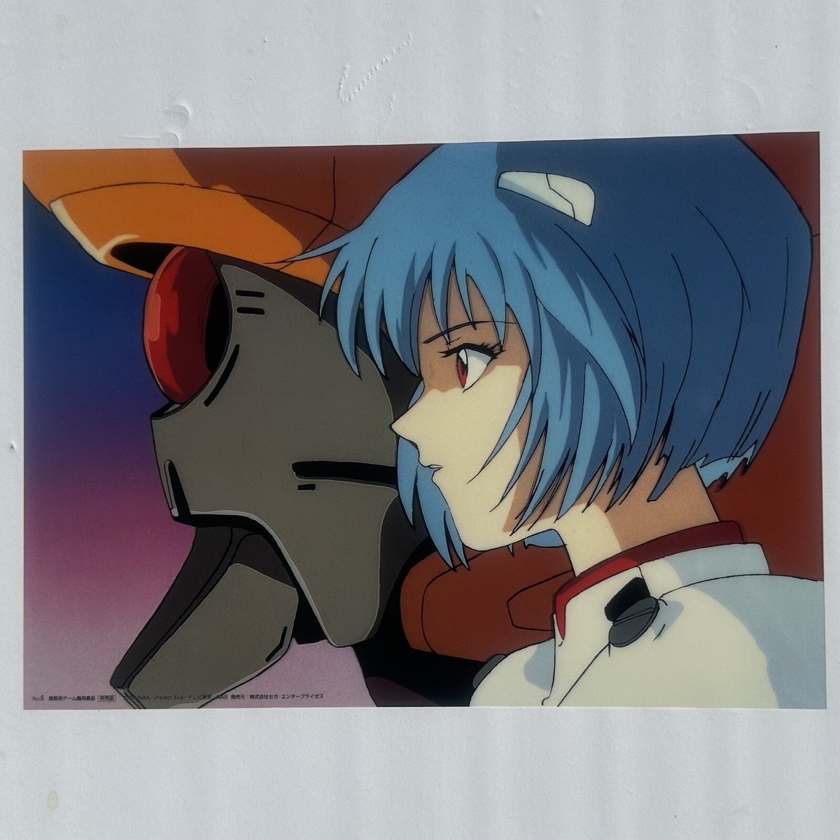 Evangelion Limited Print Cell Rei Ayanami SEGA Cel Club Gainax