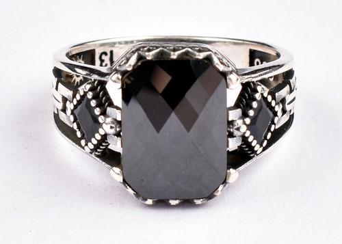 Handcrafted Sterling Silver 925 Black Onyx Gemstone Antique Ring RS-1582 - Picture 3 of 8