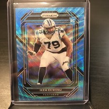 IKEM EKWONU 131/199 RC SP 2022 PANINI PRIZM BLUE WAVE ROOKIE PANTHERS team color