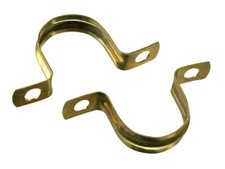 New 2 X Copper Plumbers Pipe Clips Saddle Band Fixing For 22mm Pipework - Onesto