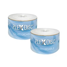 100 PlexDisc 52X 700 MB 80 MIN CD-R White Top non-printable Blank Disc 631-700