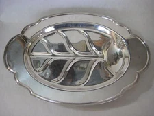 BEAUTIFUL VINTAGE L.B.S. CO 1472 EPNS SILVER PLATED MEAT TRAY PLATTER "C.E.L" 